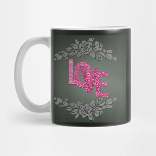 Valentine hearts on purple background Mug